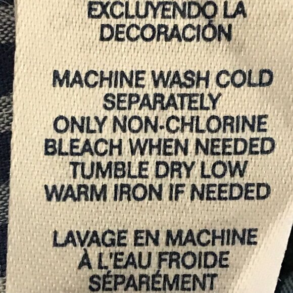 Chaps Easy Care Shirt Men XL Blue Plaid Button Down Pocket Crest Short Sleeve - Picture 14 of 14